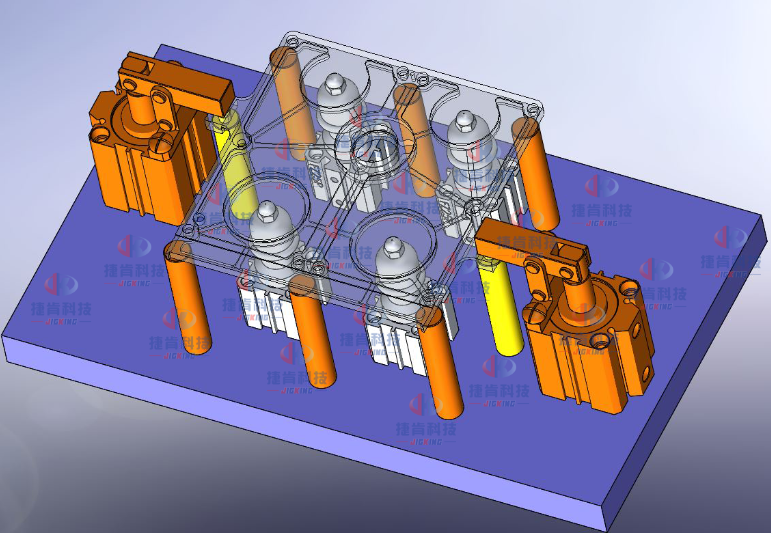 某电子行业端盖类零件夹具设计(图1)
