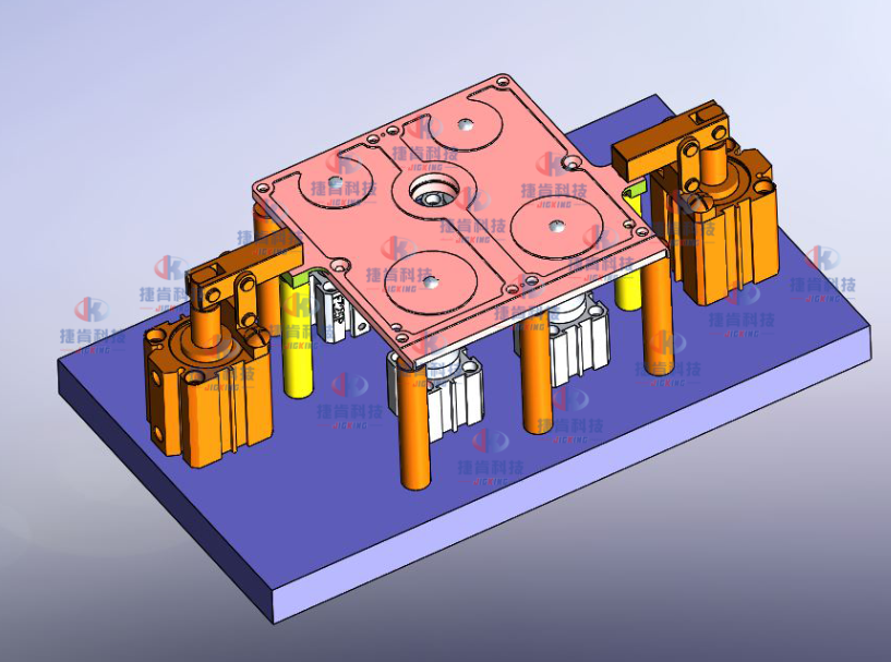 某电子行业端盖类零件夹具设计(图2)