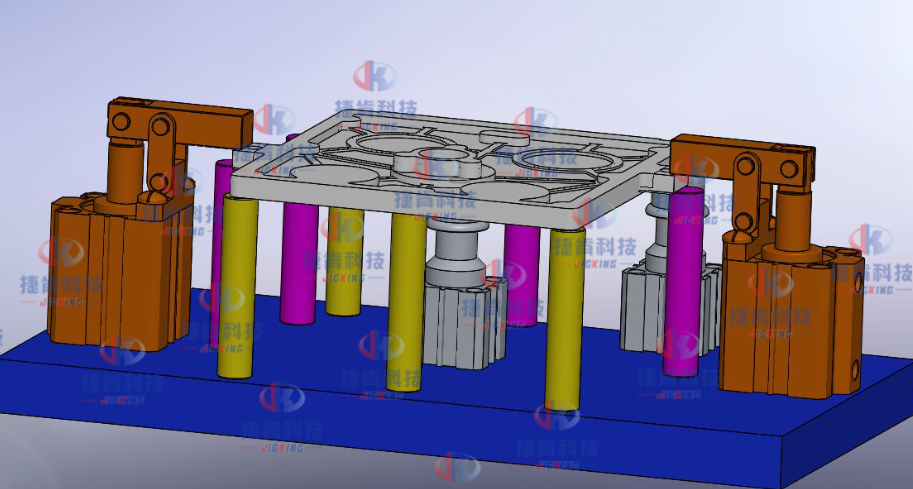 某电子行业端盖类零件夹具设计(图4)