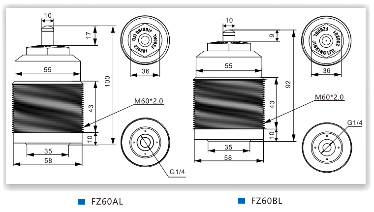 FZ60AL/BL高精型空压支撑缸(图6)